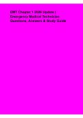 EMT Chapter 1 2026 Update &vert; Emergency Medical Technician Questions&comma; Answers & Study Guide