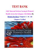 Test Bank For Olds&rsquo; Maternal-Newborn Nursing & Women&rsquo;s Health Across the Lifespan&comma; 11th Edition By Michele Davidson ISBN 978-0135206881