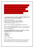 Advanced Pharmacology Exam Prep 2026-2027&colon; Graduate Level Practice Question Bank with High-Yield Explanations &vert; Verified Answers & Rationales for Nurse Practitioner & Medical Students