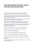 FIRE DEPARTMENT INCIDENT SAFETY OFFICER&comma; 3RD EDITION EXAM QUESTIONS AND ANSWERS &vert; 2026-2027 &vert; FULLY SOLVED