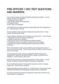 FIRE OFFICER 1 CDC TEST QUESTIONS AND ANSWERS &lpar;GRADED A&rpar;
