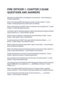 FIRE OFFICER 1 CHAPTER 2 EXAM QUESTIONS AND ANSWERS