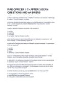 FIRE OFFICER 1 CHAPTER 3 EXAM QUESTIONS AND ANSWERS