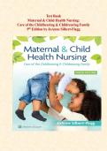 Test Bank for Maternal & Child Health Nursing 9th Edition by Silbert-Flagg &vert; 720&plus; NCLEX Questions with Detailed Rationales &vert; Instant PDF Download