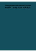Management Information Systems Chapter 7 Study Guide 2026&ndash;2027