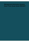 Management Information Systems Exam Three Study Guide 2026&ndash;2027