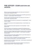 FIRE OFFICER 1 EXAM QUESTIONS AND ANSWERS