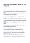 FIRE OFFICER 1 SAMPLE QUESTIONS AND ANSWERS