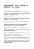 FIRE OFFICER 1 STUDY GUIDE WITH COMPLETE SOLUTIONS