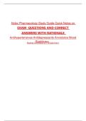 &NewLine;Nclex Pharmacology Study Guide Quick Notes on EXAM  QUESTIONS AND CORRECT ANSWERS WITH RATIONALE  Antihypertensives Antidepressants Anxiolytics Mood Nursing &lpar;USnitvaebrsiitlyizoef rPsangasinan&rpar;&NewLine;&NewLine;