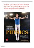 Test Bank &ndash; College Physics 5th Edition Chapter 01 Introduction &vert; Comprehensive Physics Questions & Answers &vert; Chapter 01 Included &vert; Rated A&plus;