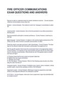 FIRE OFFICER COMMUNICATIONS EXAM QUESTIONS AND ANSWERS &vert;FULLY SOLVED