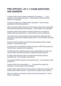 FIRE OFFICER I- CH 1-11 EXAM QUESTIONS AND ANSWERS