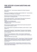 FIRE OFFICER II EXAM QUESTIONS AND ANSWERS