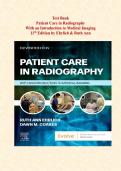 Ultimate Test Bank for Patient Care in Radiography&comma; 11th Edition&colon; 600&plus; Practice Questions with Detailed Answers & Rationales