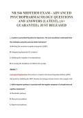 NR 546 MIDTERM EXAM - ADVANCED&NewLine;PSYCHOPHARMACOLOGY QUESTIONS&NewLine;AND ANSWERS &lpar;LATEST&rpar;&comma; &lpar;A&plus;&NewLine;GUARANTEE&rpar;&period; JUST RELEASED