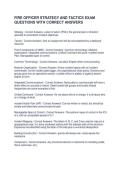 FIRE OFFICER STRATEGY AND TACTICS EXAM QUESTIONS WITH CORRECT ANSWERS