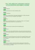 WGU - D426&colon; OBJECTIVE ASSESSMENT UPDATED&NewLine;ACTUAL QUESTIONS AND CORRECT ANSWERS