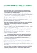 FO 1 FINAL EXAM QUESTIONS AND ANSWERS