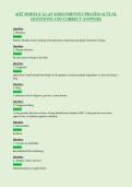 AHT MODULE A1-A5 ASSIGNMENTS UPDATED ACTUAL&NewLine;QUESTIONS AND CORRECT ANSWERS