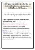 CDN Exam 2026 &lpar;PDF&rpar; &vert; Certified Dialysis &NewLine;Nurse 200 Practice Questions & Answers &vert; &NewLine;NNCC &vert; Instant PDF Download 