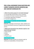 FREC 4 Final Assessment Exam Questions and Correct Answers