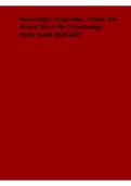 Personality &ndash; Personally&period;&period;&period;I Think You Should Get a 100 &ndash; Psychology Study Guide 2026&ndash;2027