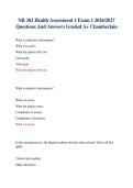 NR 302 Health Assessment 1 Exam 1 2026&sol;2027 Questions And Answers Graded A&plus; Chamberlain