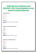 CFESA Electrical Certification Exam 2026&sol;2027 &vert; 250&plus; Practice Questions&comma; Correct Answers & Detailed Rationales