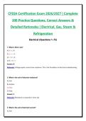 CFESA Certification Exam 2026&sol;2027 &vert; 300&plus; Practice Questions & Correct Answers &vert; Detailed Rationales &vert; Electrical&comma; Gas&comma; Steam & Refrigeration &vert; Complete Master Exam Prep &vert; Latest Study Guide
