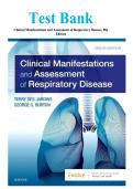 Test Bank for Clinical Manifestations and Assessment of Respiratory Disease by Terry Des Jardins and &comma; George G&period; Burton 