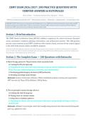 CBMT Exam 2026&sol;2027 &ndash; Certification Board for Music Therapists &vert; MT-BC &vert; 200 Practice Questions with Verified Answers & Rationales