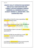 NRPA Aquatic Facility Operator AFO Exam Verification Matrix &lpar;Latest 2026&rpar; &vert; 50 Unique Q&As & Water Chemistry Keys