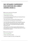 DMV VIETNAMESE COMPREHENSIVE&NewLine;EXAM QUESTIONS AND CORRECT&NewLine;ANSWERS GRADED A&plus;