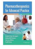Test Bank for Pharmacotherapeutics for Advanced Practice A Practical Approach 5th Edition by Virginia Poole Arcangelo&comma; Andrew M&period; Peterson&comma; Veronica Wilbur and Tep M&period; Kang &vert;&vert; ISBN&colon; 9781975160593 &vert;&vert; Verified & Recently Updated Version &lbrace;JUST RELEASED&rcub;