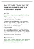 DMV VIETNAMESE PREMIUM EXAM PREP&NewLine;GUIDE WITH COMPLETE QUESTIONS&NewLine;AND ACCURATE ANSWERS&NewLine;