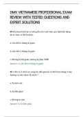 DMV VIETNAMESE PROFESSIONAL EXAM&NewLine;REVIEW WITH TESTED QUESTIONS AND&NewLine;EXPERT SOLUTIONS