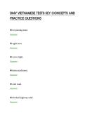 DMV VIETNAMESE TESTS KEY CONCEPTS AND&NewLine;PRACTICE QUESTIONS&NewLine;