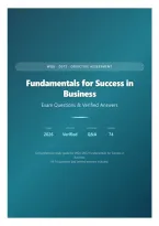 WGU D072 Fundamentals for Success in Business &ndash; OA Exam Questions & Verified Answers &vert; 2026 &vert; Complete Study Guide