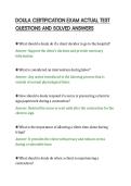 DOULA CERTIFICATION EXAM ACTUAL TEST&NewLine;QUESTIONS AND SOLVED ANSWERS