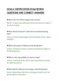 DOULA CERTIFICATION EXAM REVIEW&NewLine;QUESTIONS AND CORRECT ANSWERS&NewLine;
