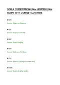 DOULA CERTIFICATION EXAM UPDATED EXAM&NewLine;SCRIPT WITH COMPLETE ANSWERS