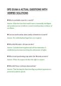 DPD EXAM 6 ACTUAL QUESTIONS WITH&NewLine;VERIFIED SOLUTIONS&NewLine;