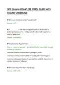 DPD EXAM 6 COMPLETE STUDY GUIDE WITH&NewLine;SOLVED QUESTIONS