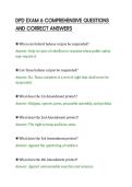 DPD EXAM 6 COMPREHENSIVE QUESTIONS&NewLine;AND CORRECT ANSWERS&NewLine;