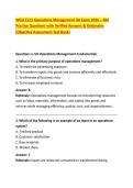 WGU C215 Operations Management OA Exam 2026 &ndash; 300 &NewLine;Practice Questions with Verified Answers & Rationales &NewLine;&lpar;Objective Assessment Test Bank&rpar;