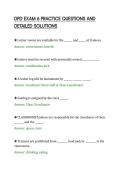 DPD EXAM 6 PRACTICE QUESTIONS AND&NewLine;DETAILED SOLUTIONS&NewLine;