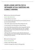 DRIVER LICENSE WRITTEN TEST IN&NewLine;VIETNAMESE ACTUAL QUESTIONS AND&NewLine;CORRECT ANSWERS&NewLine;