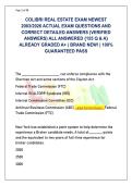 Colibri Real Estate National License Exam Core Vault &lpar;Latest 2026&rpar; &vert; 155 Unique Q&As & Legal Rationales