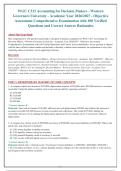WGU C213 Accounting for Decision Makers - Western&NewLine;Governors University - Academic Year 2026&sol;2027 - Objective&NewLine;Assessment Comprehensive Examination with 100 Verified&NewLine;Questions and Correct Answer Rationales